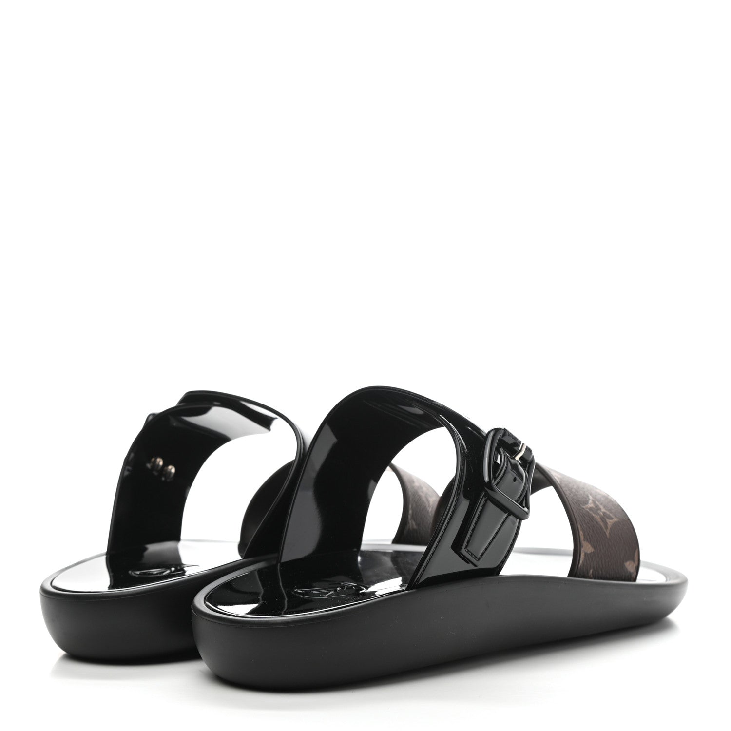 Louis Vuitton Monogram Sunbath Flat Mule Sandals 40 Black 4 of 8