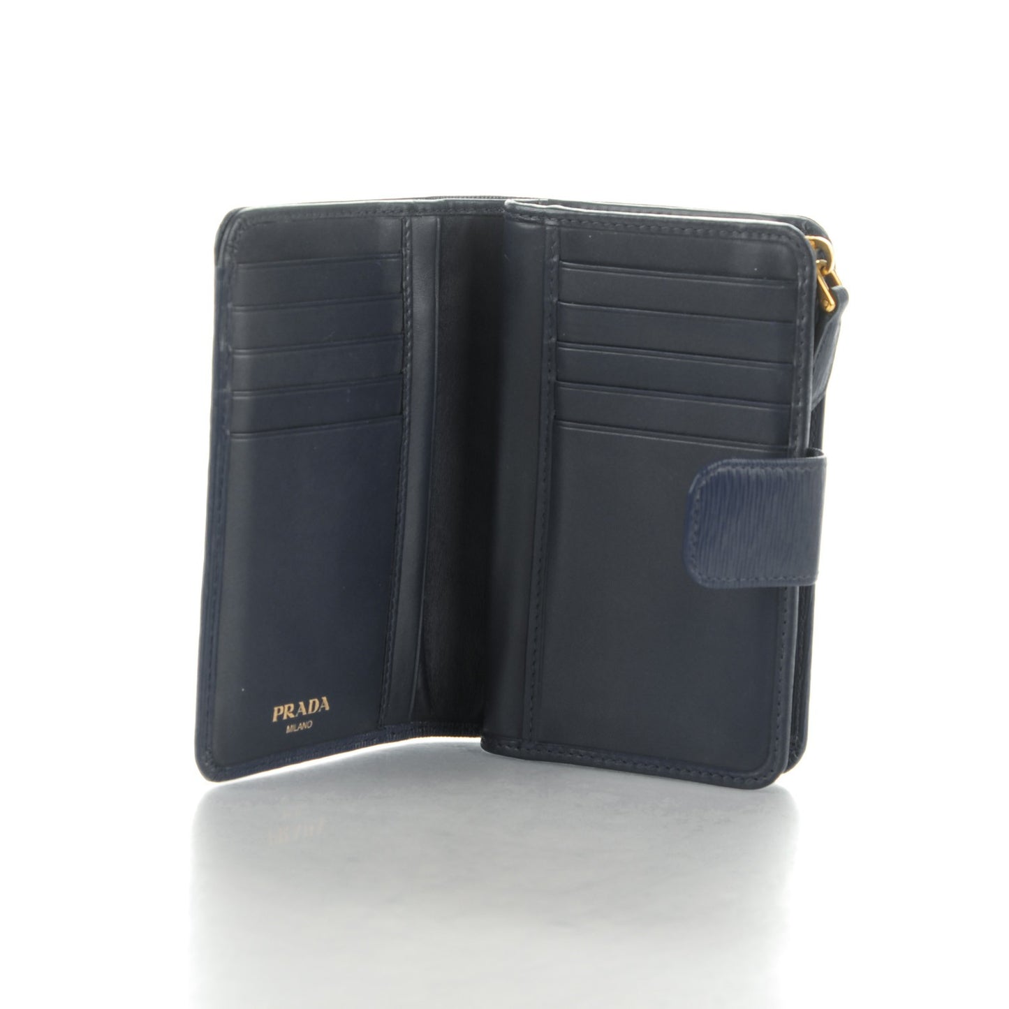 Vitello Move Metal Compact Wallet Cobalto
