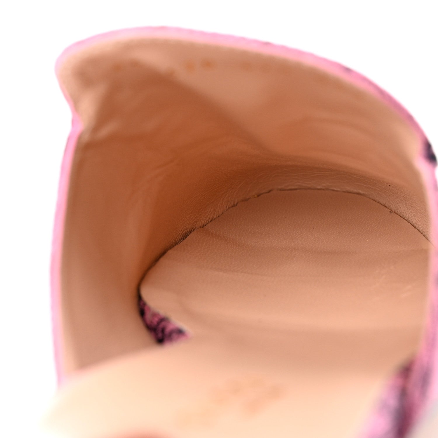 Gucci Canvas GG Monogram Horsebit Womens Princetown Slippers 37.5 Pink Blue 9 of 11