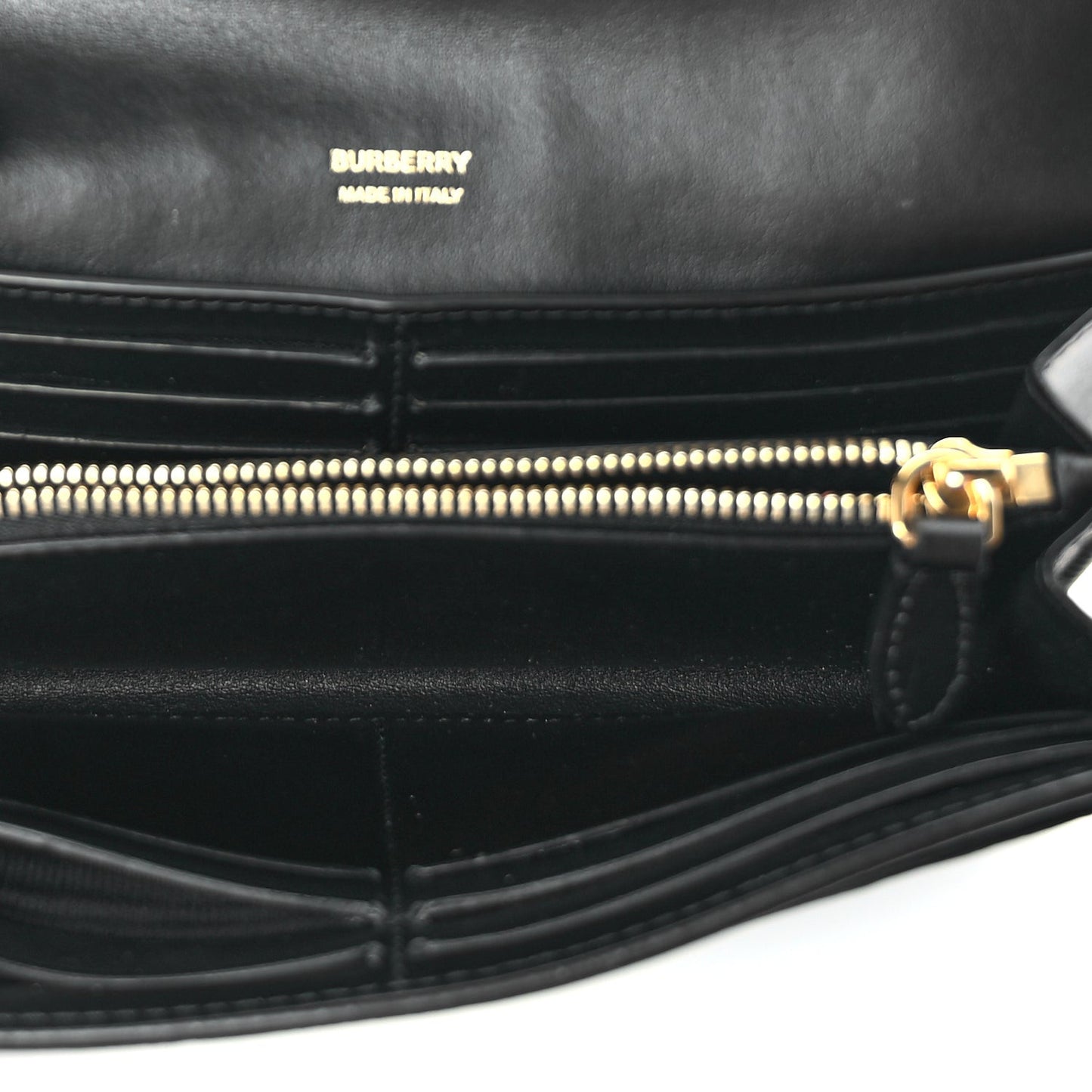 Calfskin Crocodile Embossed TB Continental Wallet Black
