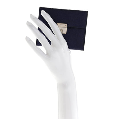 Hermes Chevre Mysore Mini Clic Card Holder Bleu Encre 2 of 7