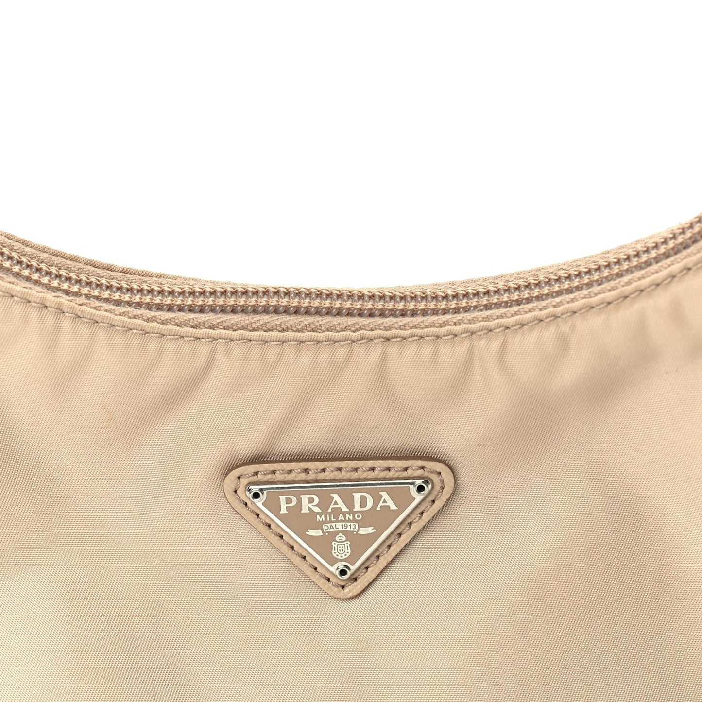 Re-Nylon Saffiano Mini Re-Edition 2000 Bag  Cammeo