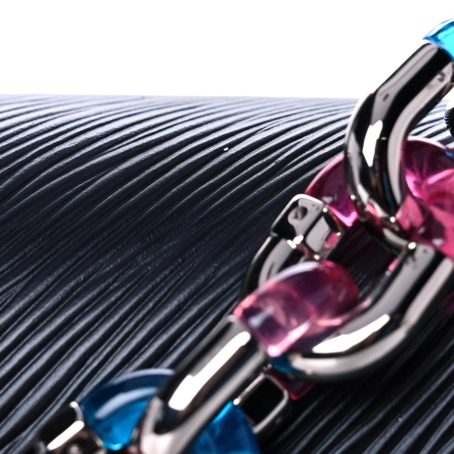 Epi Twist Shoulder Bag MM Black Pink