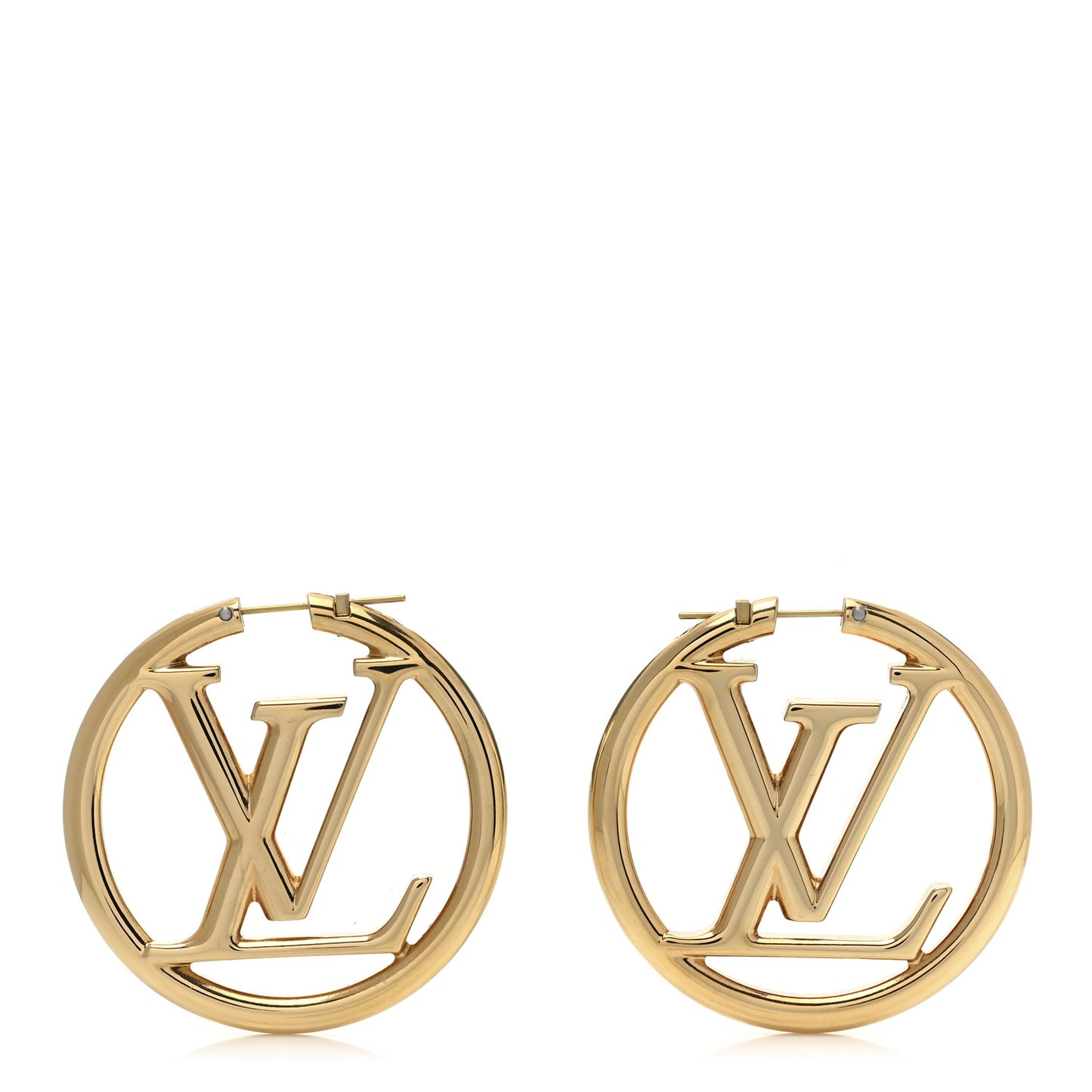 Metal Louise Hoop Earrings Gold