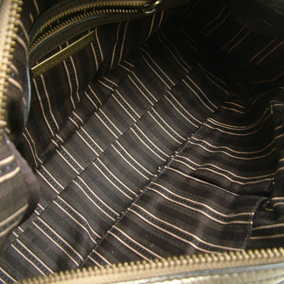 Leather Elise Multipocket Bowler Gold