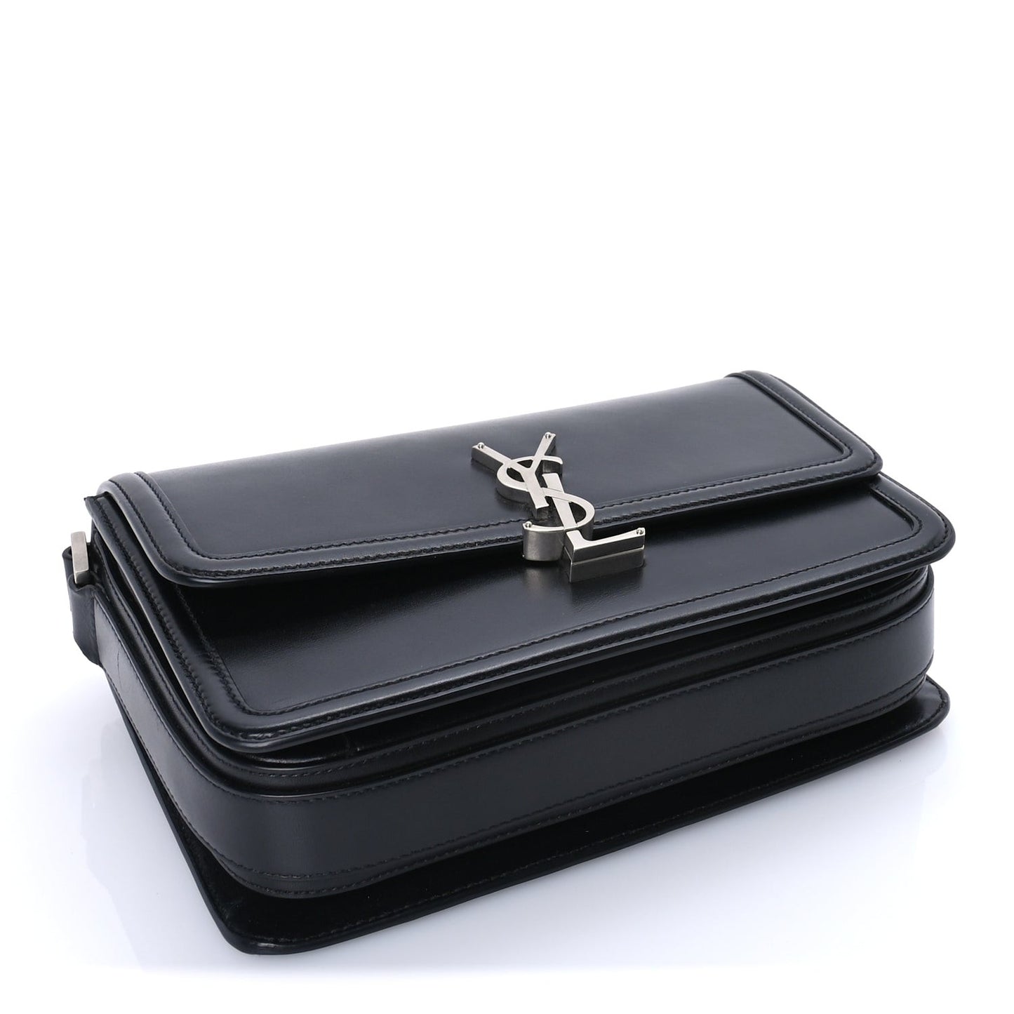 Box Calfskin Monogram Medium Solferino Satchel  Black