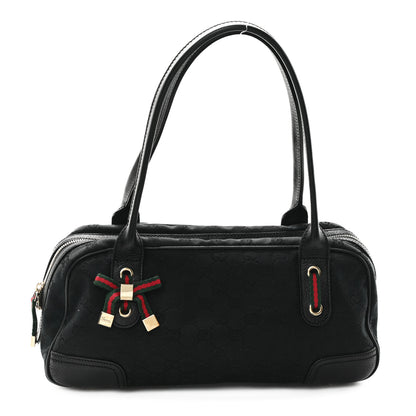 Gucci Monogram Small Princy Satchel Black 1 of 12