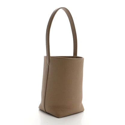 The Row Grained Calfskin Small N/S Park Tote Dark Taupe 3 of 9