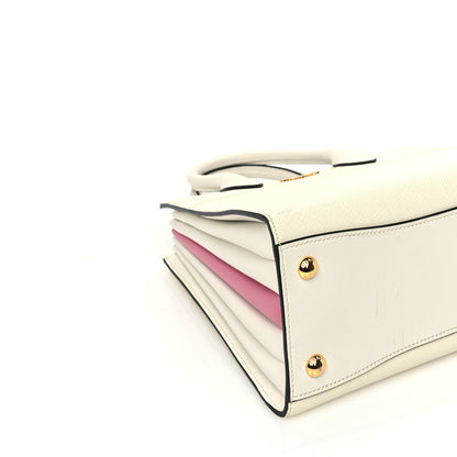 Prada Saffiano City Calf Bibliotheque Bag  White Begonia 7 of 8