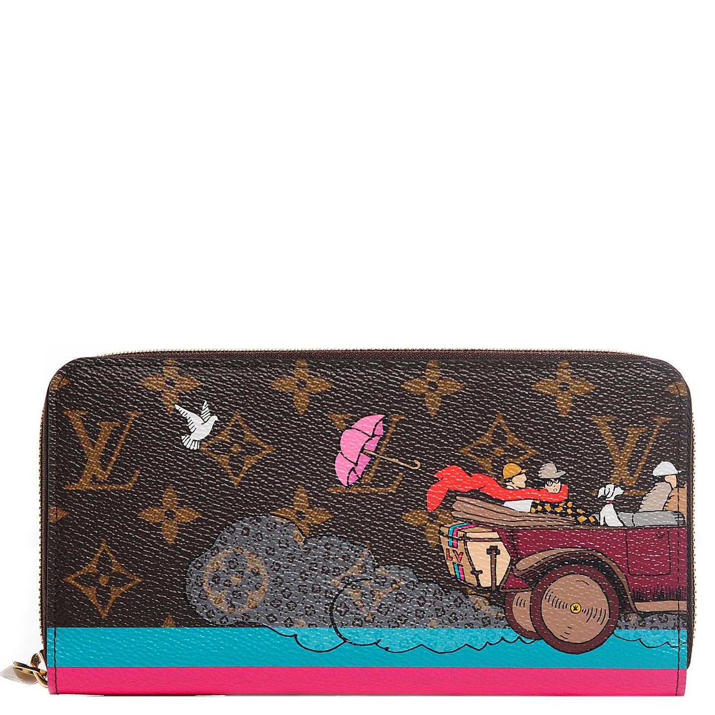 Monogram 2015 Christmas Animation Zippy Wallet Hibiscus