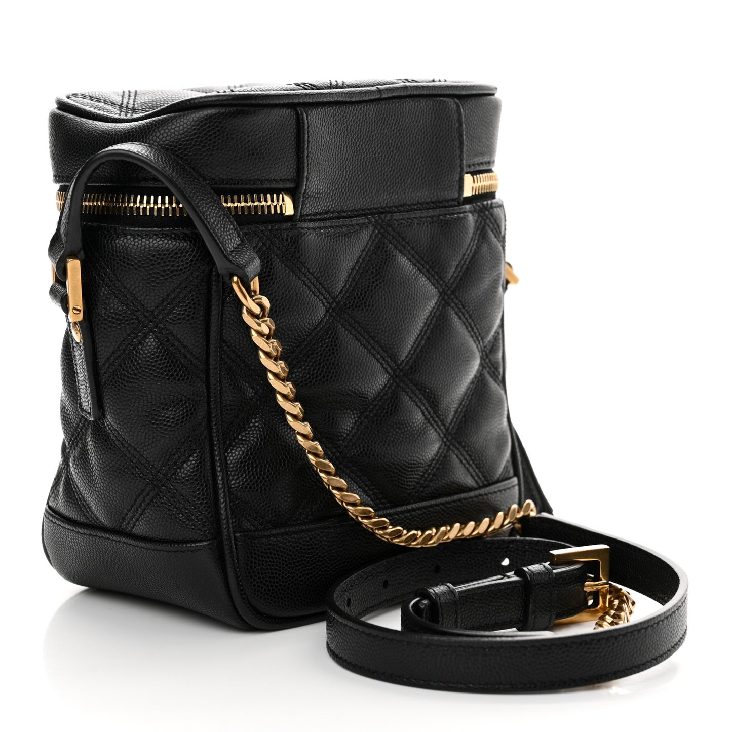 Grain de Poudre Quilted 80's Vanity Bag Black