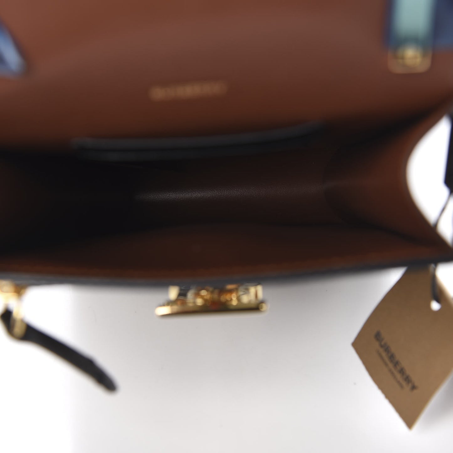 E-Canvas Monogram Stripe Robin Bag Bridle Brown