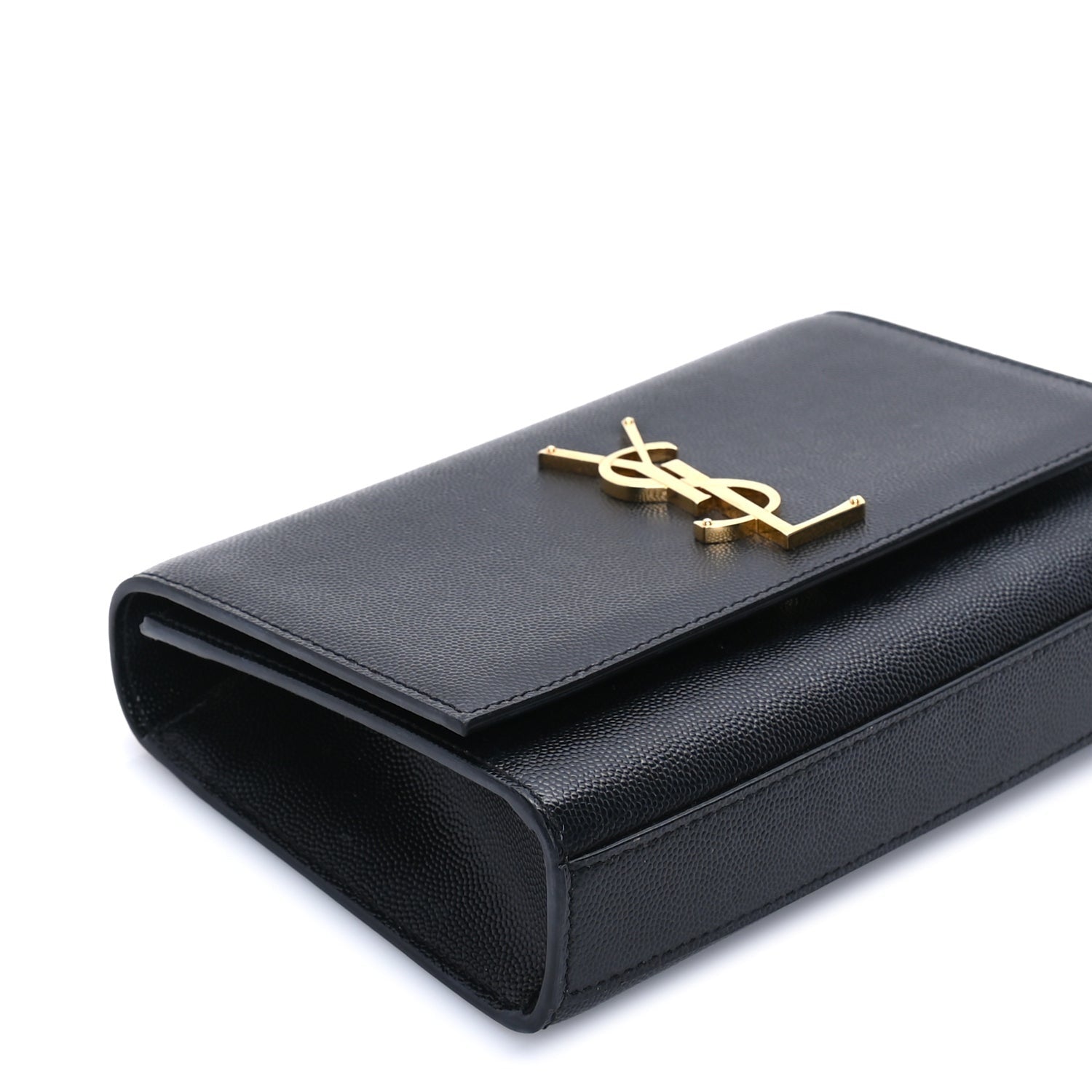 Saint Laurent Grain De Poudre Medium Classic Monogram Kate Satchel  Black 7 of 7