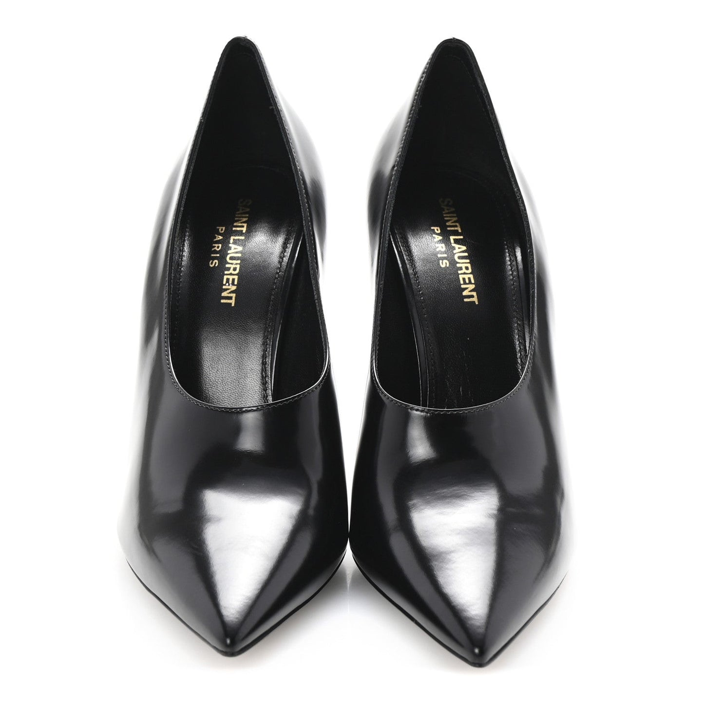 Patent Calfskin Teddy High Vamp 105 Pumps 39 Black
