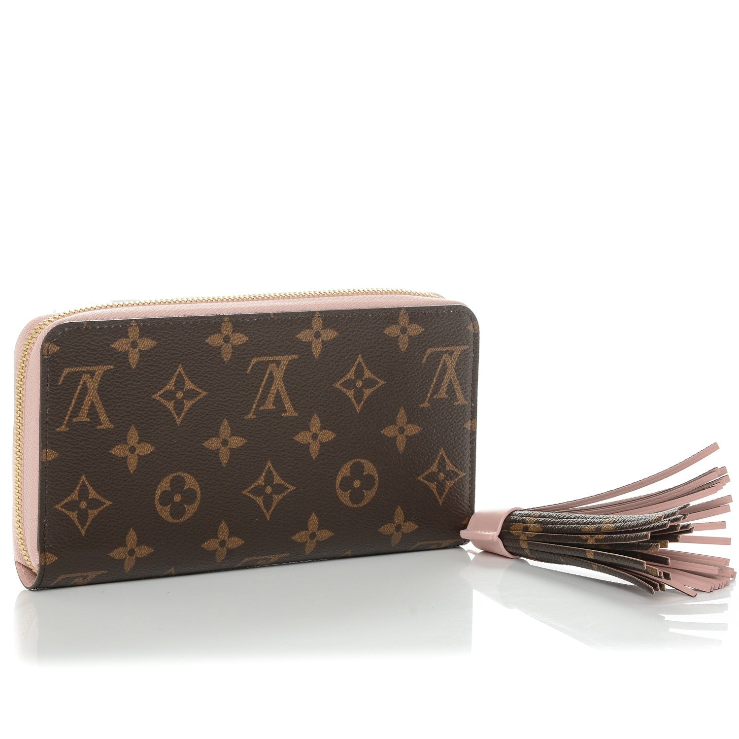 Louis Vuitton Monogram Pompon Zippy Wallet Rose Ballerine 3 of 6