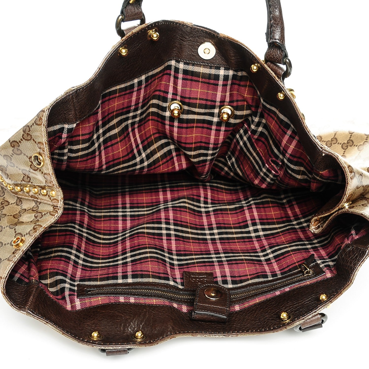 Gucci Crystal Monogram Large Babouska Tote Dark Brown 5 of 6