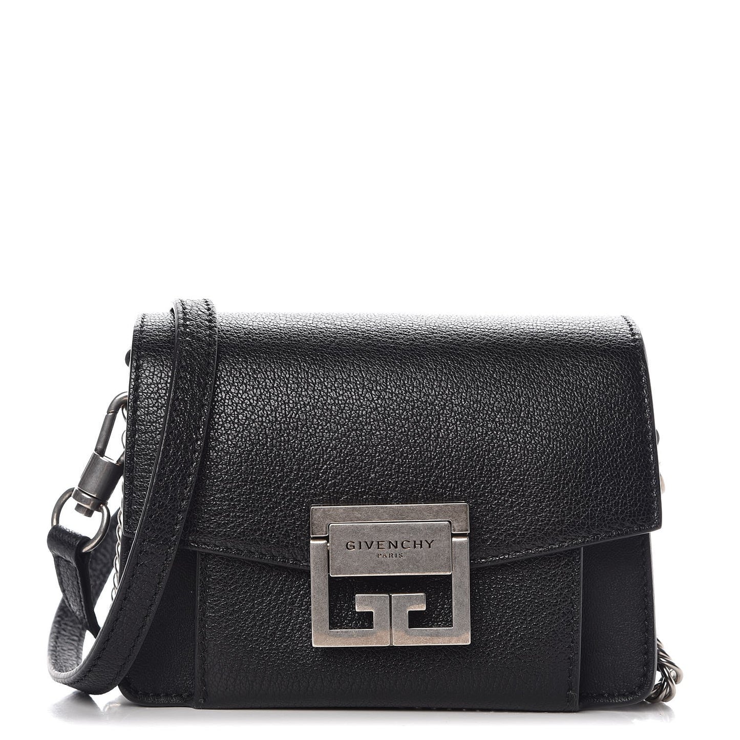 Goatskin Mini GV3 Shoulder Bag Black