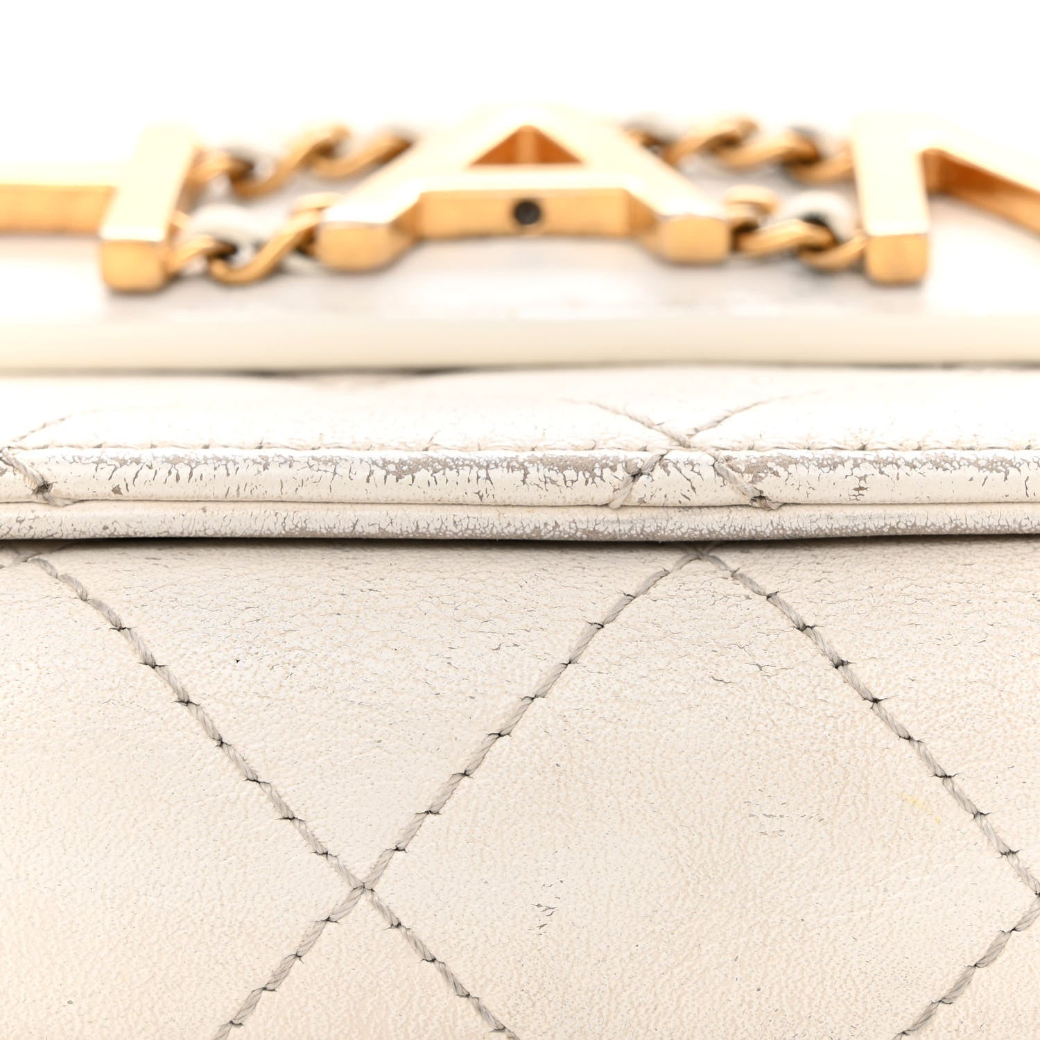 Chanel Calfskin Quilted Small Enchained Flap White 15 of 17