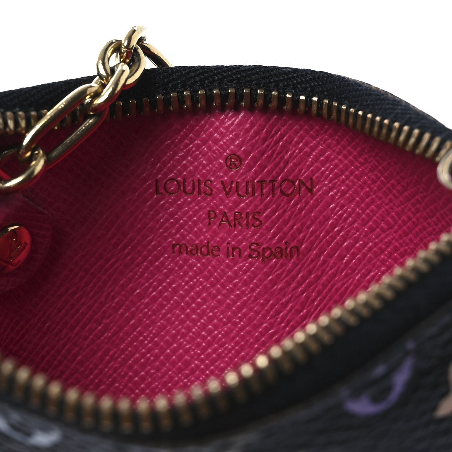 Louis Vuitton Monogram Multicolor Key Pouch Black Grenade 6 of 7