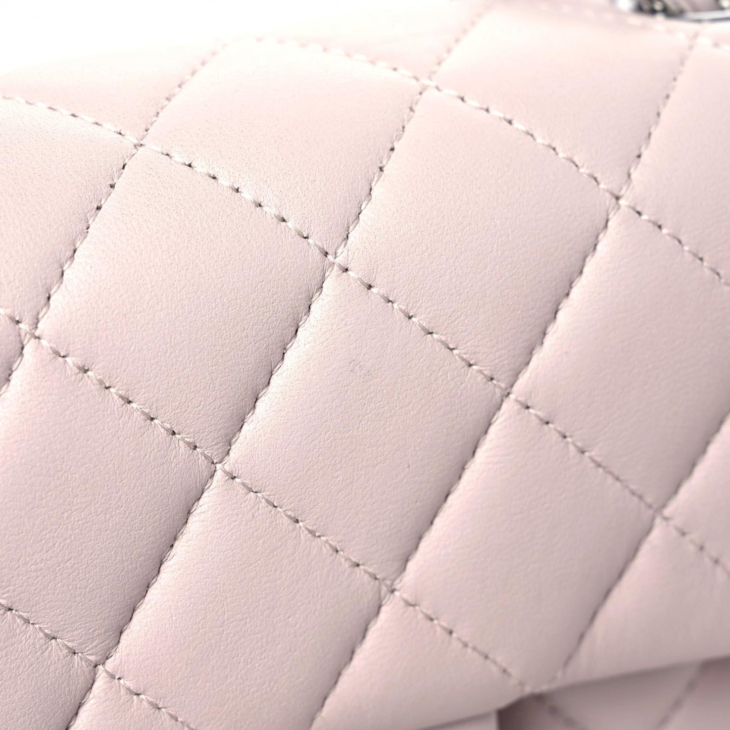 Lambskin Quilted Mini Rectangular Flap Light Purple