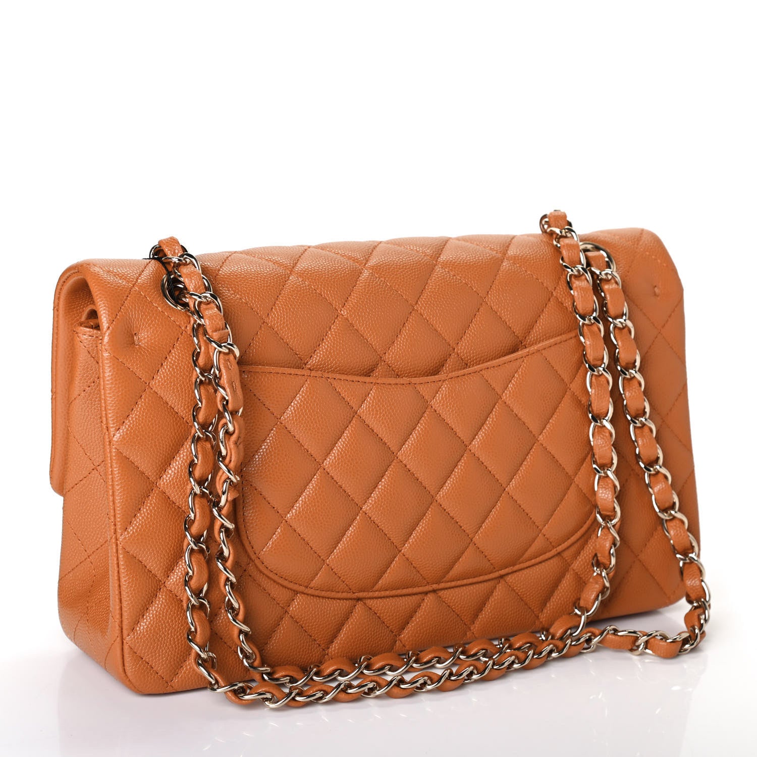 Chanel Caviar Quilted Medium Double Flap Light Brown 2 of 4