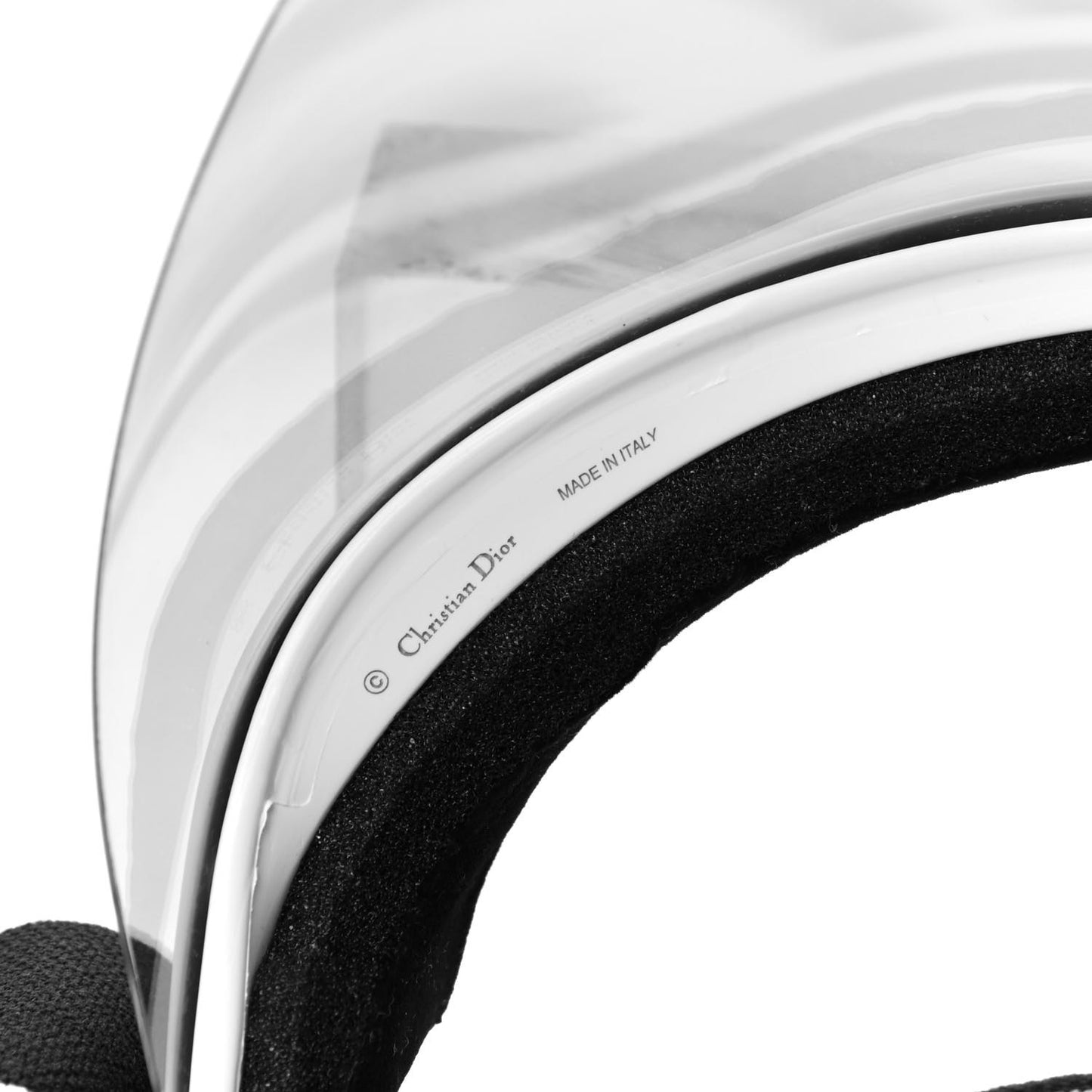 Mirrored DiorClub1 Sun Visor White Black