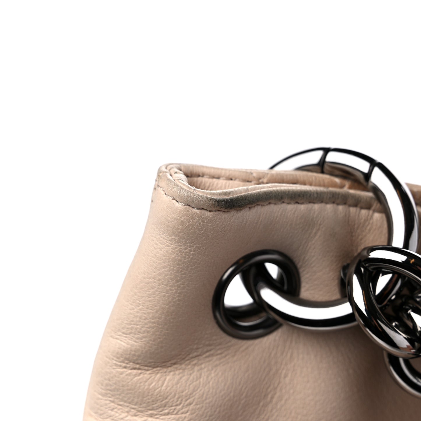 Lambskin Soft and Chain Large Hobo Beige