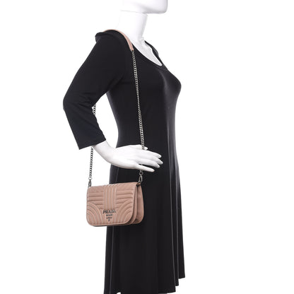 Prada Nappa Impunture Small Diagramme Crossbody Bag Cipria 2 of 9