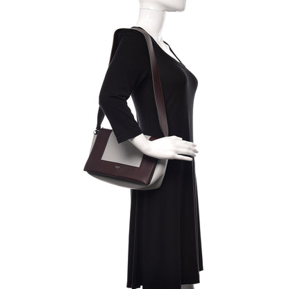 Celine Shiny Smooth Calfskin Medium Frame Shoulder Bag Burgundy Pearl Blue 2 of 13