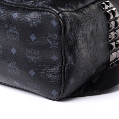 MCM Visetos Medium Side Studs Stark Backpack Black 9 of 10