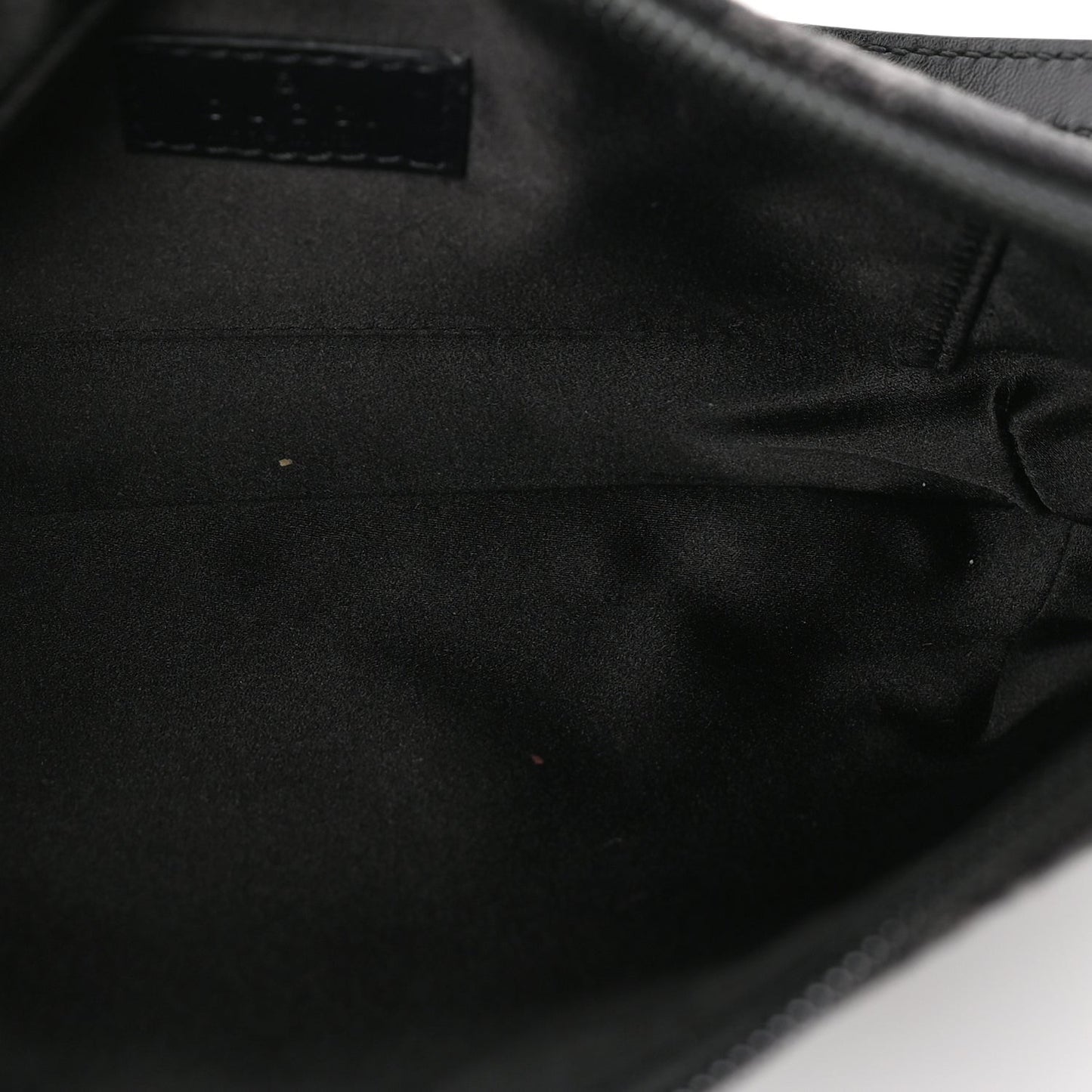 Jacquard Black Denim GG Monogram Horsebit Slim Small Shoulder Bag Black Grey