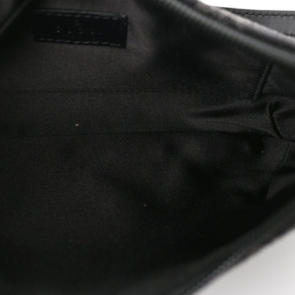 Gucci Jacquard Black Denim GG Monogram Horsebit Slim Small Shoulder Bag Black Grey 4 of 8