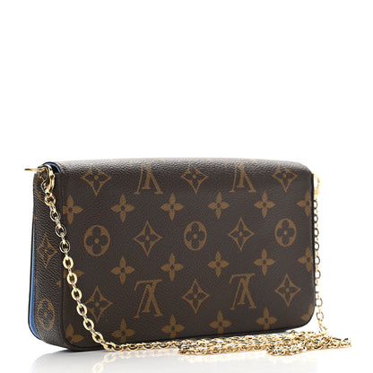 Louis Vuitton Monogram 2021 Christmas Animation China Wall Pochette Felicie Chain Wallet Myosotis Blue 4 of 9