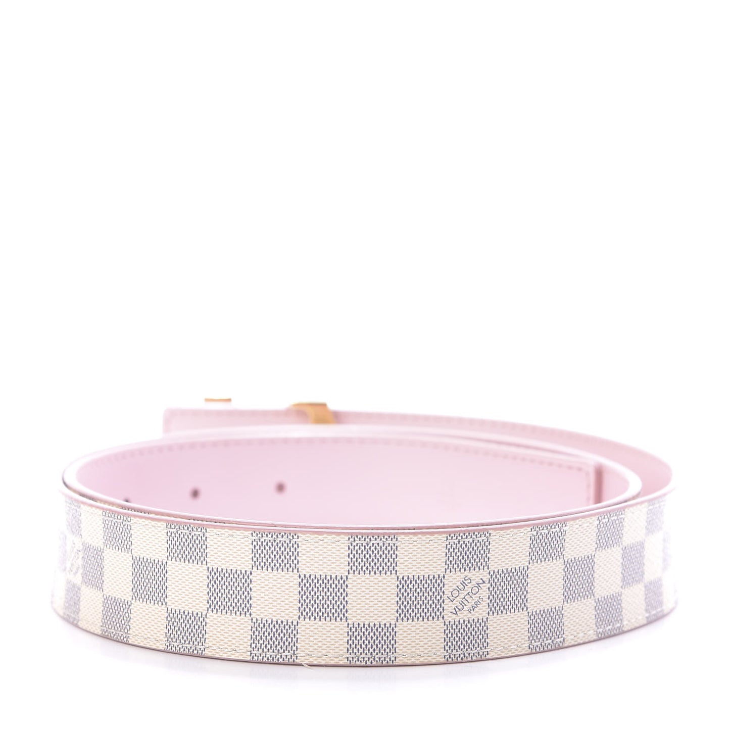 Damier Azur LV Initiales 32mm Belt 90 36 Rose Ballerine