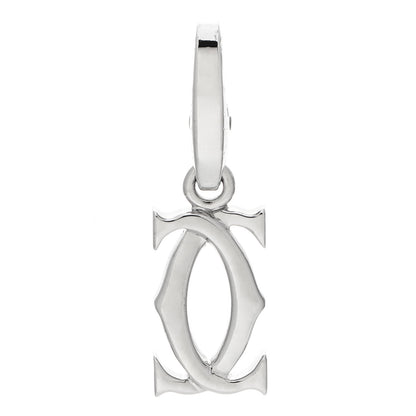 Cartier 18K White Gold Logo Charm 1 of 4