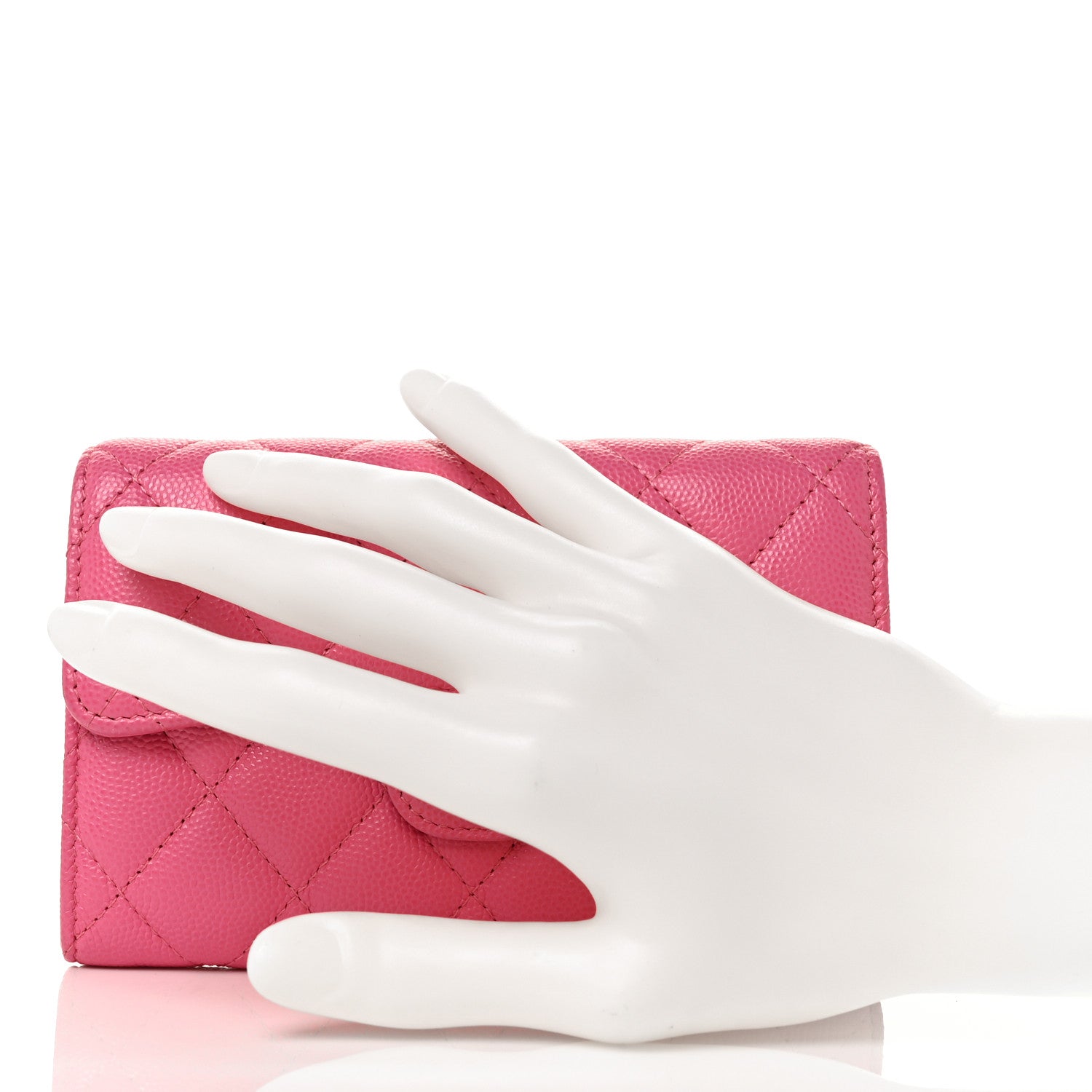 Chanel Caviar Quilted Medium Flap Wallet Pink 2 of 9