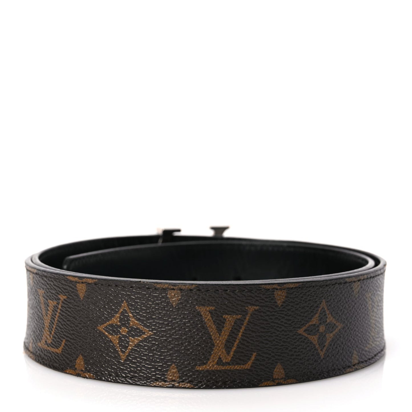 Calfskin Monogram 40mm LV Initiales Reversible Belt 95 38 Black
