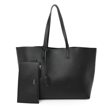 Saint Laurent Calfskin Large Shopping Tote Black 1 of 7