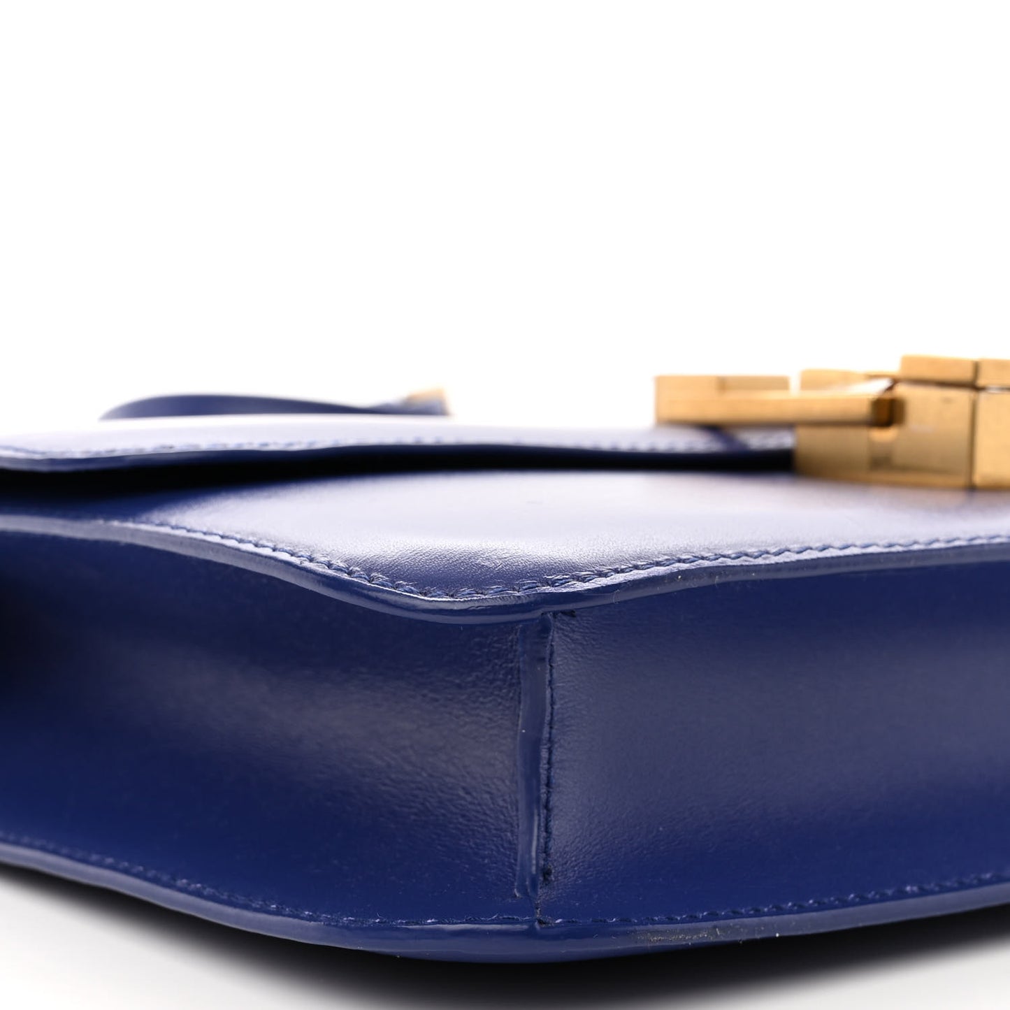 Box Calfskin Le Carre Satchel Blue