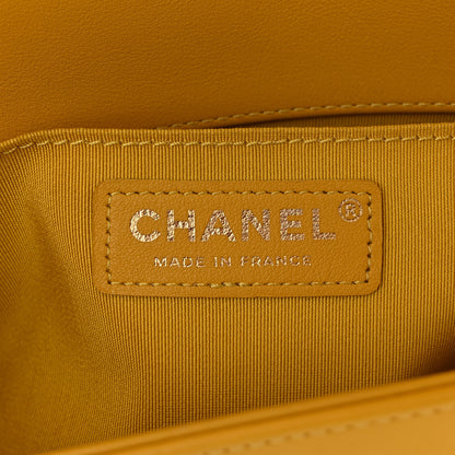 Chanel Calfskin Quilted Medium Boy Flap Yellow 6 of 11