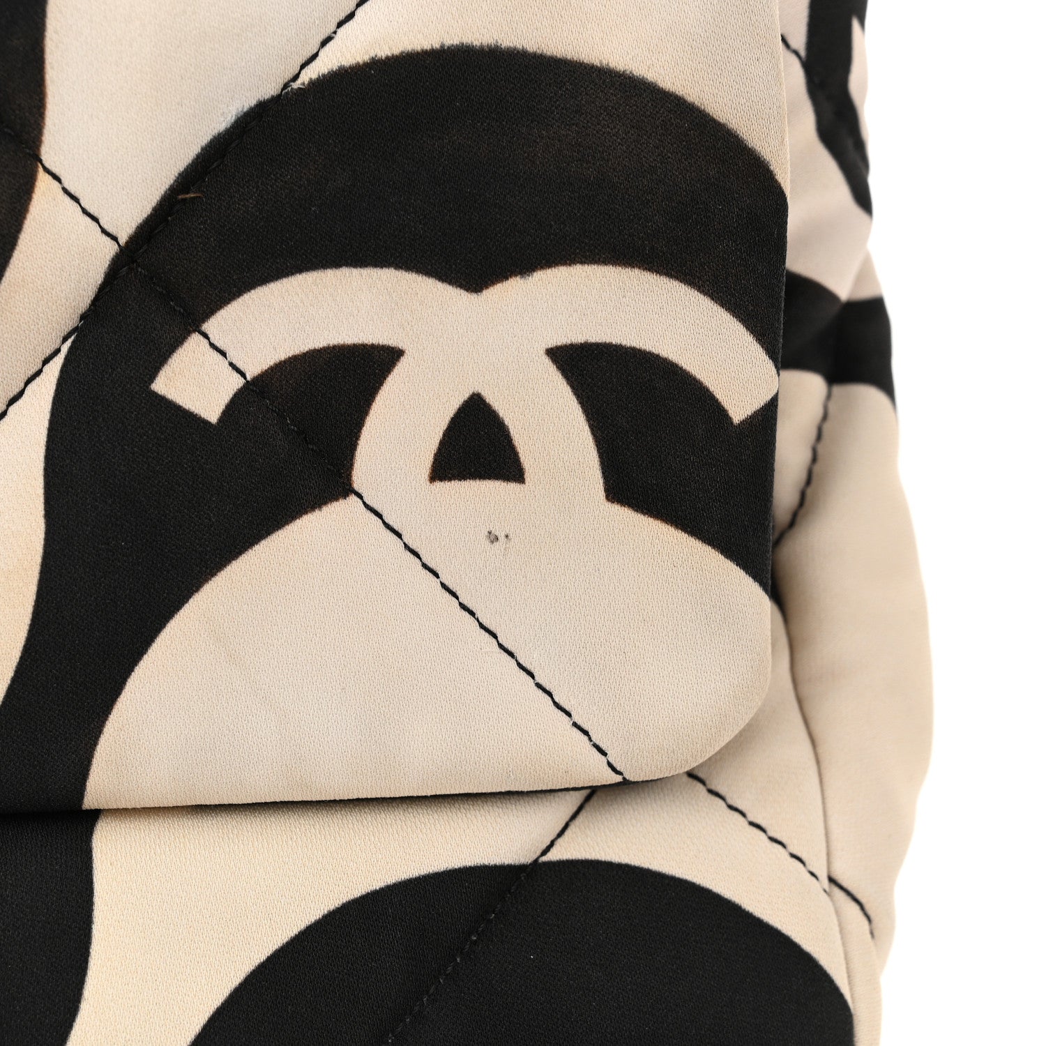Chanel Fabric Printed Medium Chanel 19 Flap Black Ecru 11 of 11