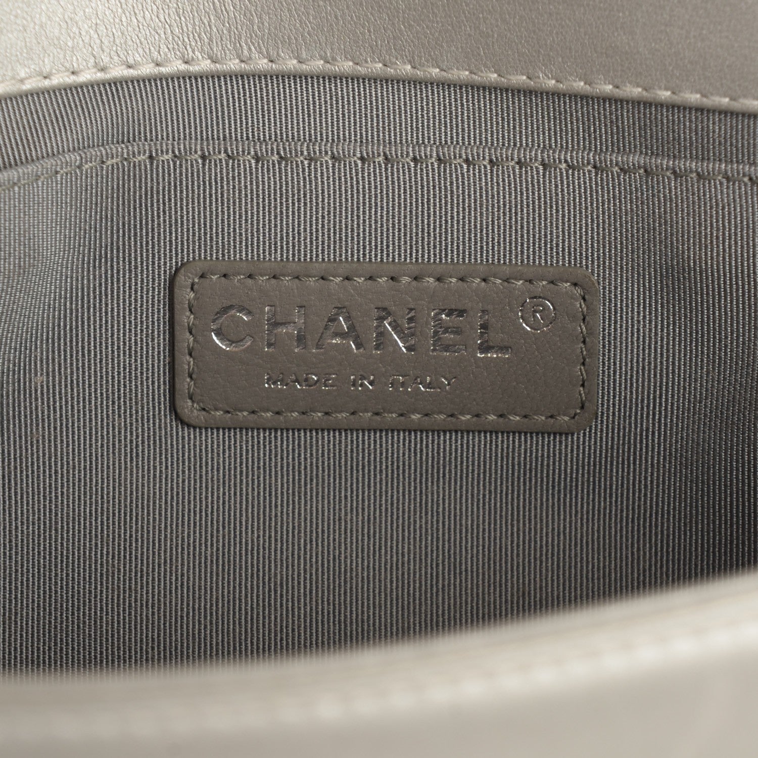 Chanel Metallic Calfskin Quilted Medium Boy Flap Silver 8 of 10