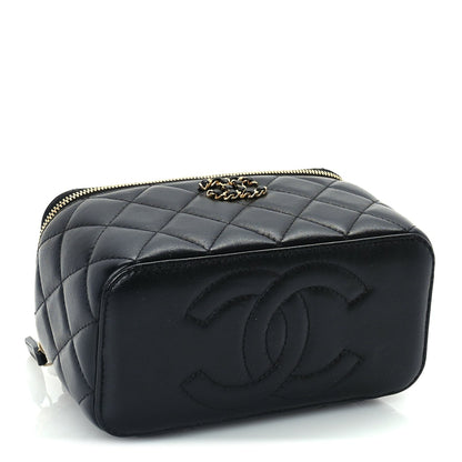 Chanel Lambskin Quilted 19 Pick Me Up Vanity Case  Black 3 of 9