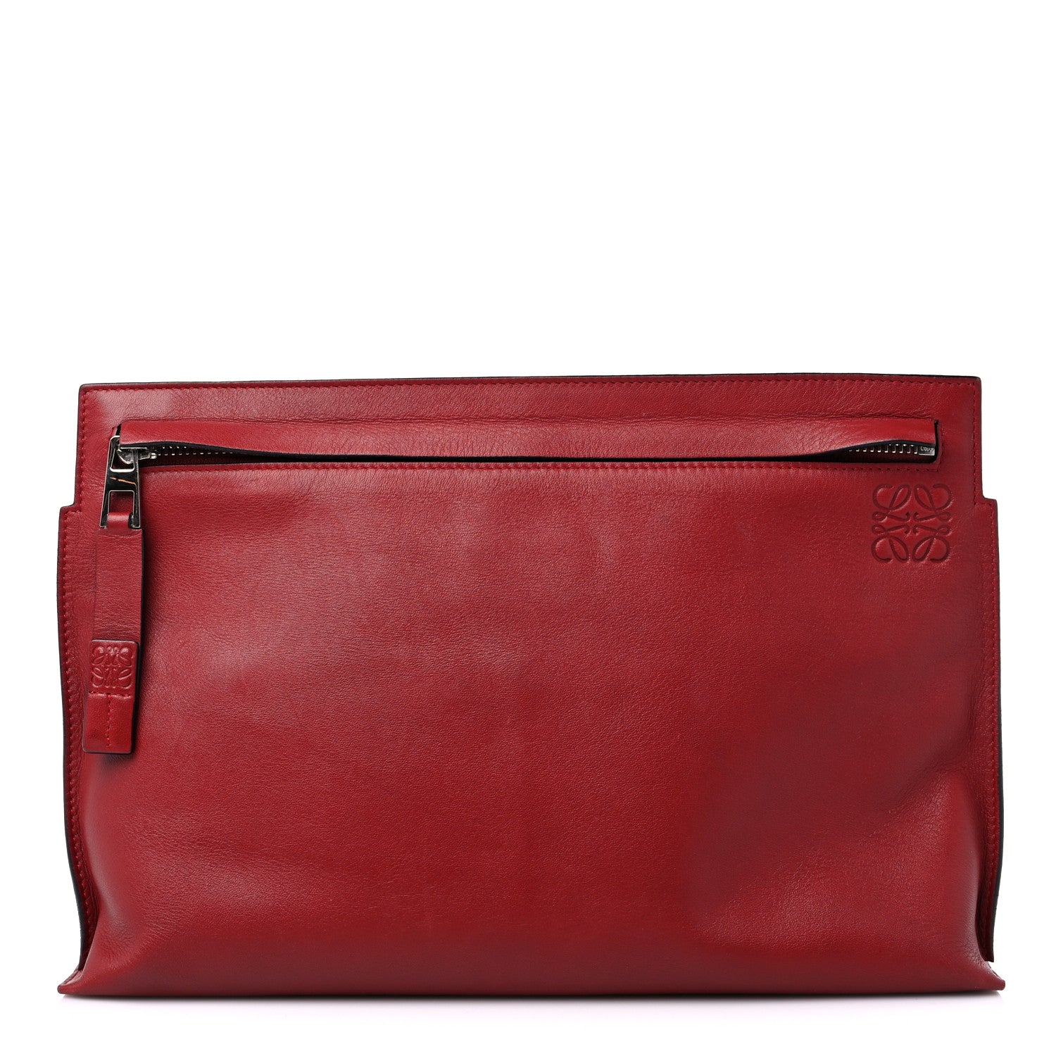Loewe Calfskin T Pouch Red 1 of 14