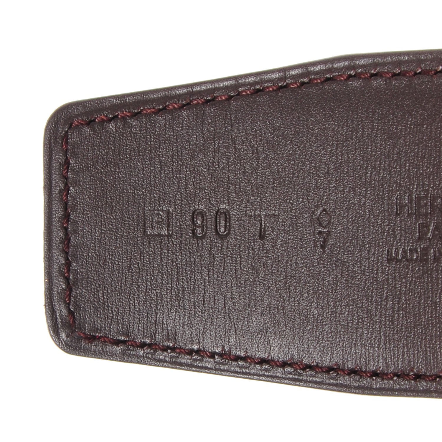 Hermes Epsom Chamonix Reversible 42mm Reversible Belt Strap 90 Capucine Chocolate 4 of 4