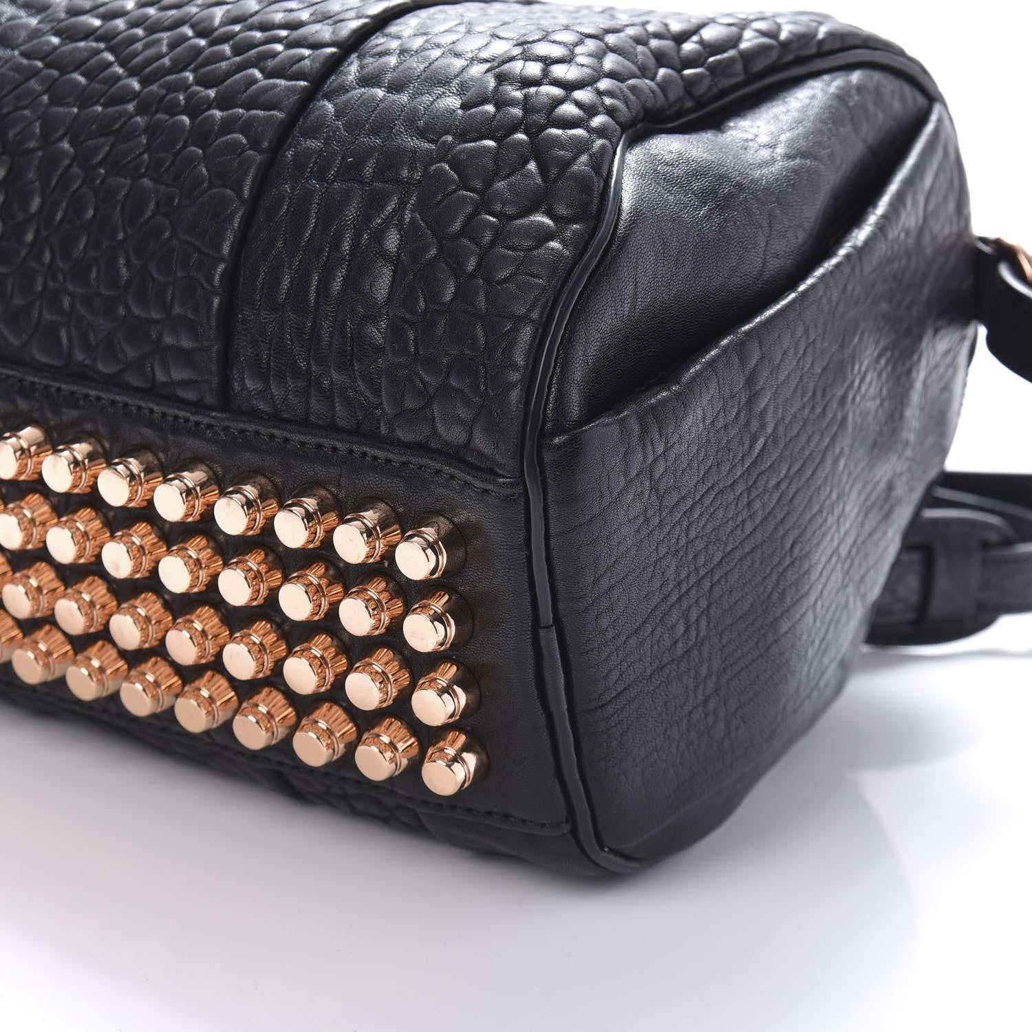 Alexander Wang Pebbled Lambskin Rockie Black Rose Gold Hardware 7 of 9