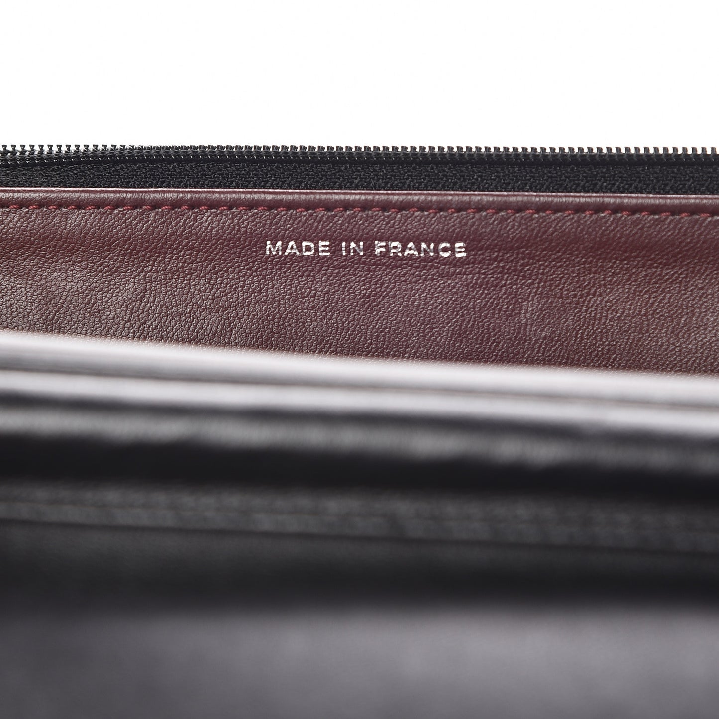 Lambskin Quilted Wallet On Chain WOC Black