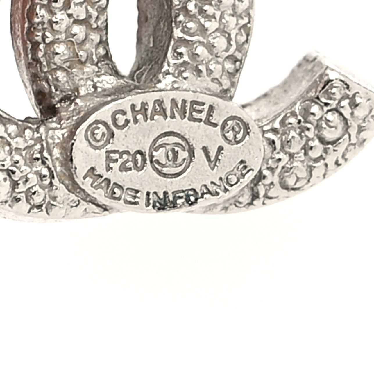 Chanel Crystal CC Earrings Silver 4 of 5