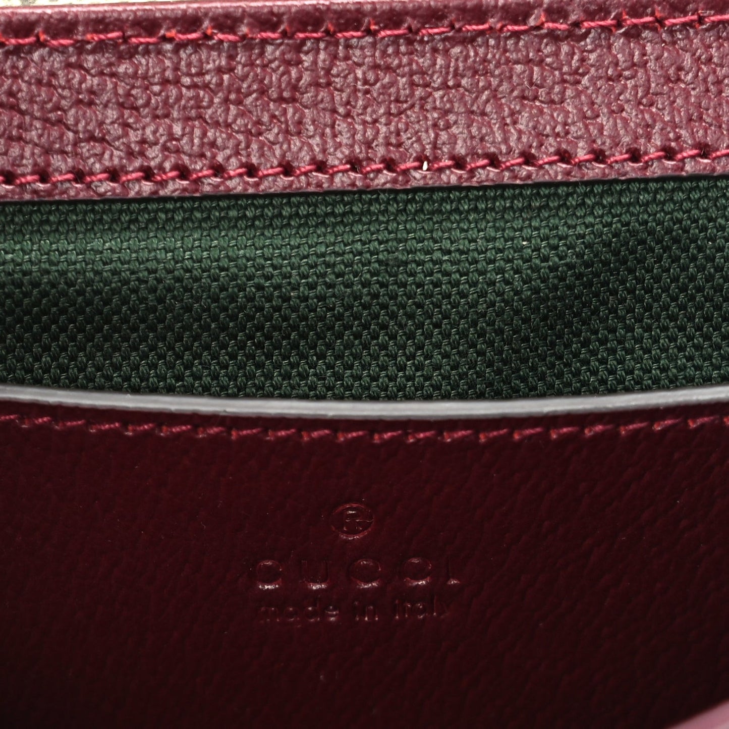 GG Supreme Monogram Textured Dollar Calfskin Small Ophidia Top Handle Shoulder Bag Beige Bordeaux