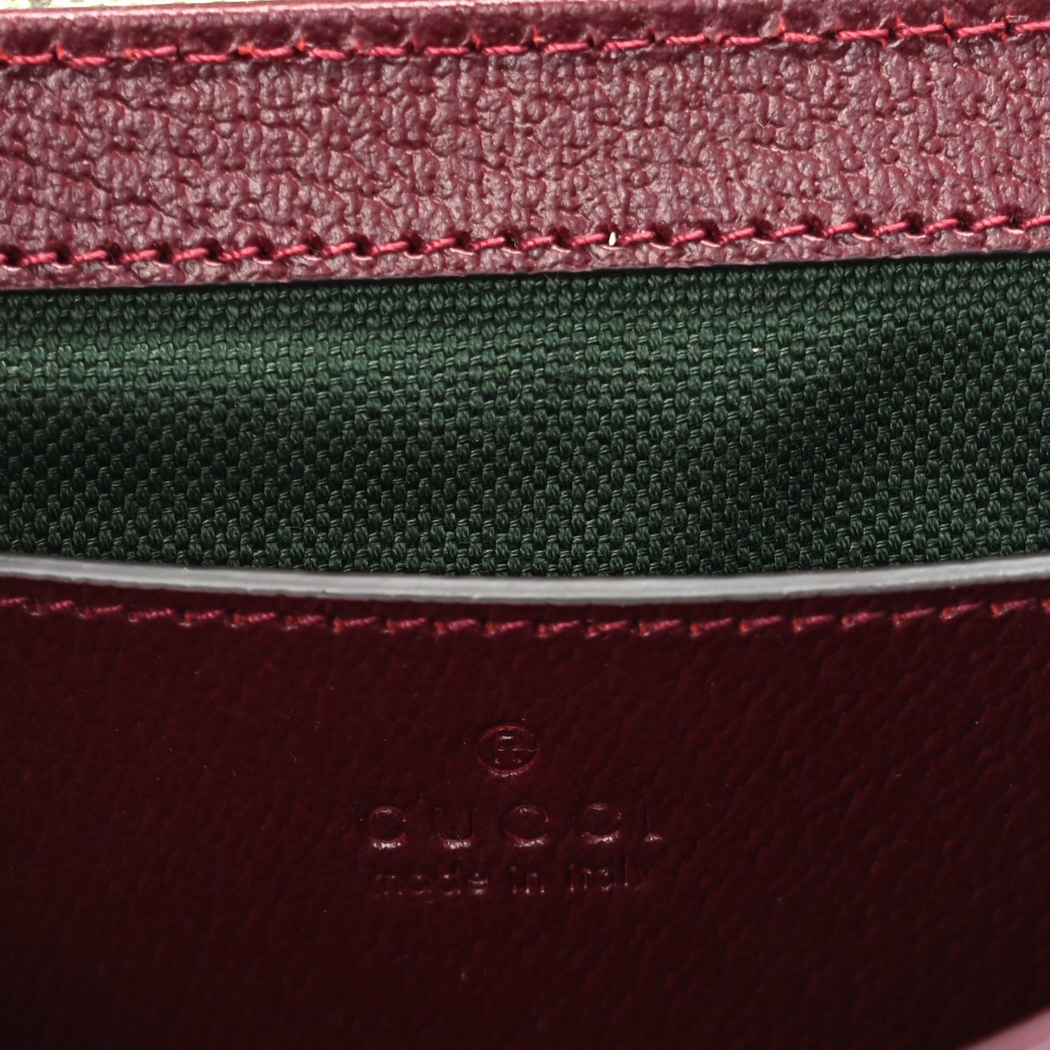 Gucci GG Supreme Monogram Textured Dollar Calfskin Small Ophidia Top Handle Shoulder Bag Beige Bordeaux 5 of 8